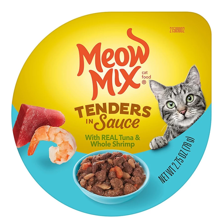 PetSmart Meow Mix Tender Favorites Wet Cat Food for All Ages - Tuna & Shrimp Flavor Pate