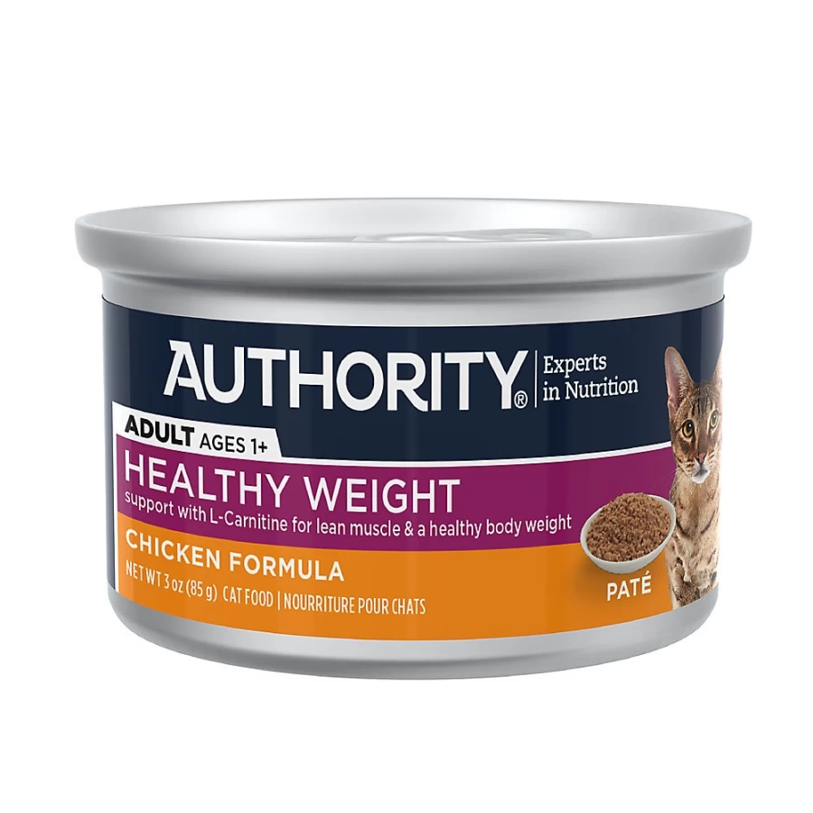 PetSmart Authority Weight Control Cat Wet Food Pate - 3 Oz, With Grains for Healthy Weight Management