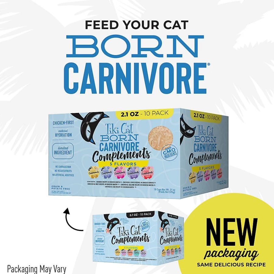PetSmart Tiki Cat Complements Grain-Free, Non-GMO Limited Ingredient Cat Food Variety Pack - 10 Cans