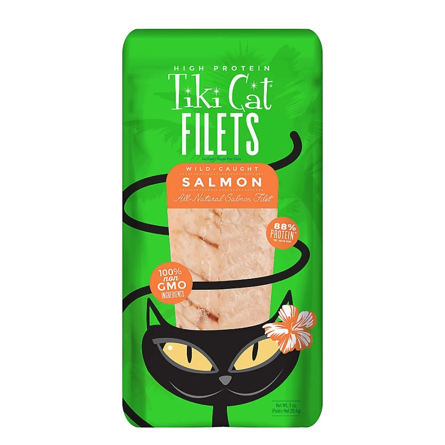 PetSmart Tiki Cat Filets Grain-Free Cat Food Topper - High Protein, Natural Ingredients, Non-GMO Wet Cat Food