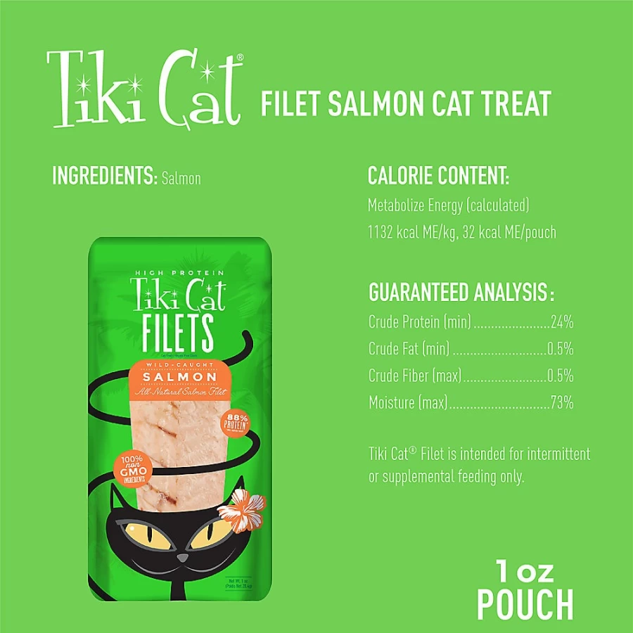 PetSmart Tiki Cat Filets Grain-Free Cat Food Topper - High Protein, Natural Ingredients, Non-GMO Wet Cat Food