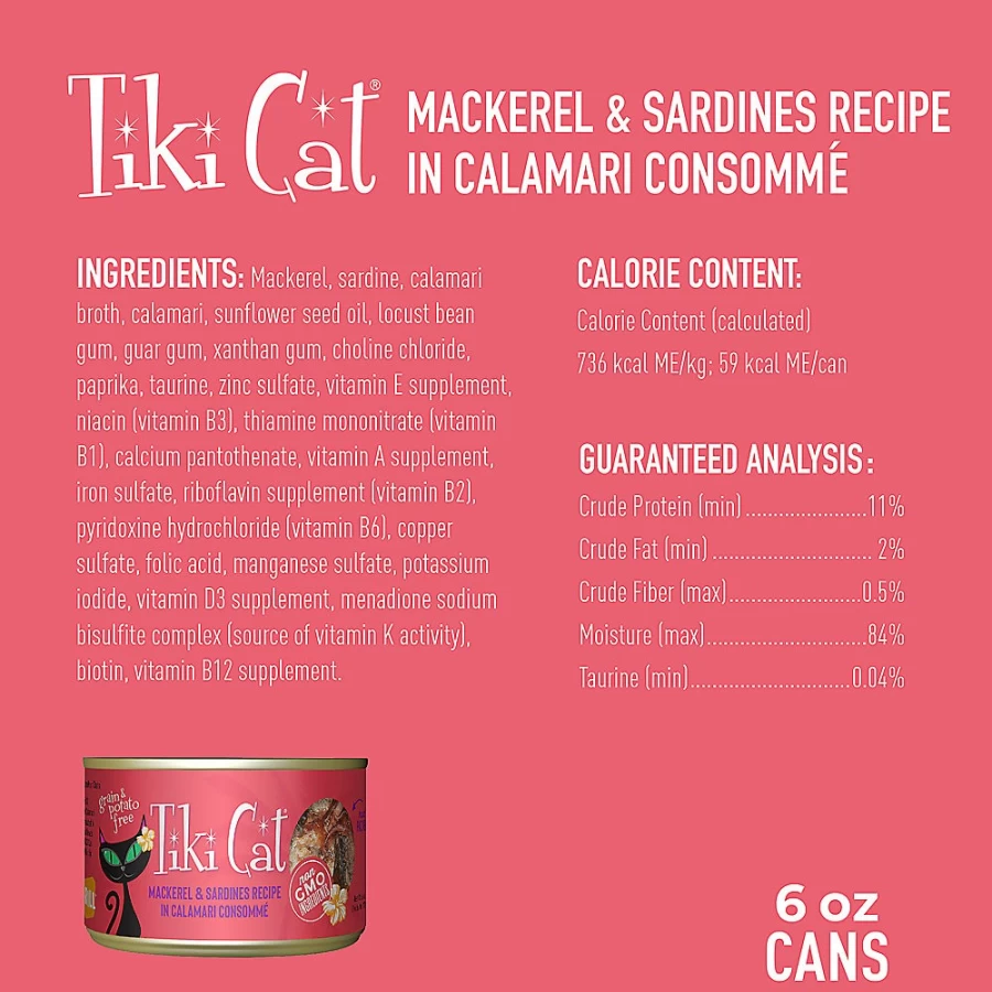 PetSmart Tiki Cat Grain-Free Wet Cat Food - Non-GMO, High Protein, Potato-Free Recipe for Cats