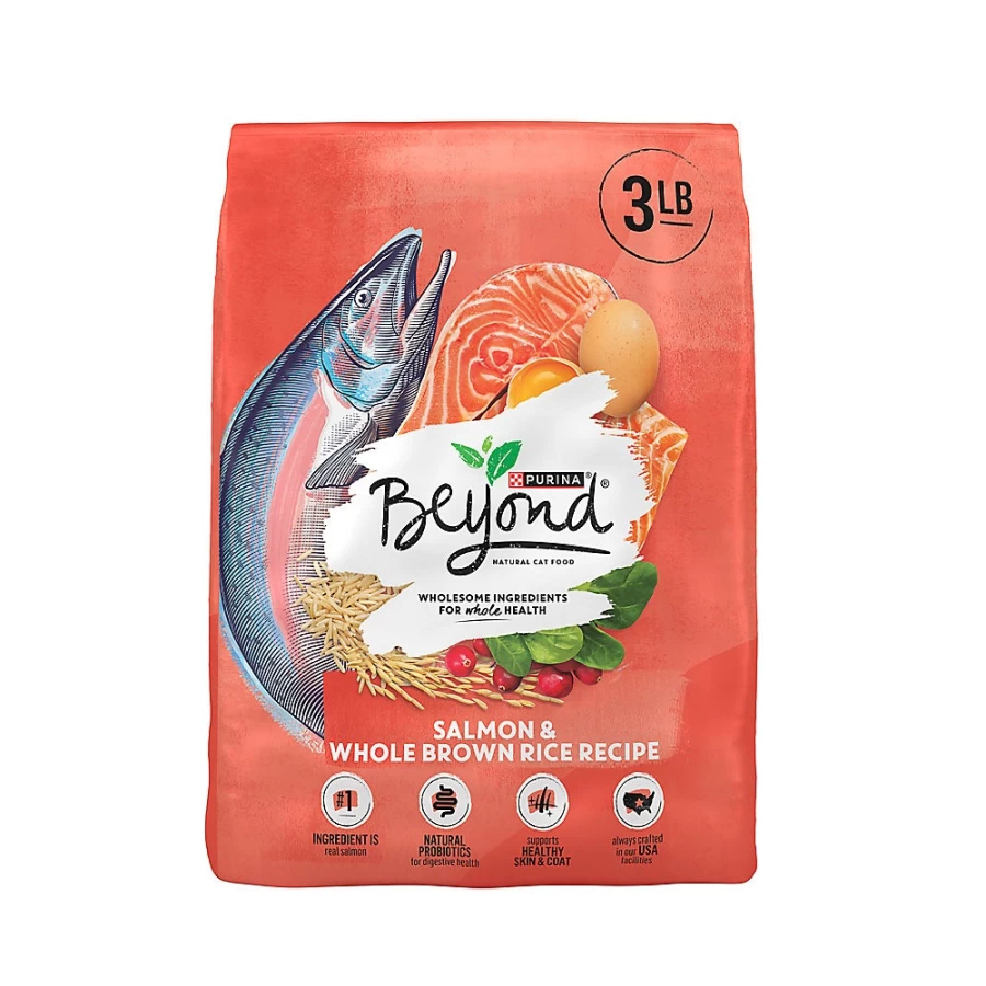 Purina Beyond Simply Salmon Adult Dry Cat Food - Grain Free, Probiotics, No Corn Wheat Soy - PetSmart