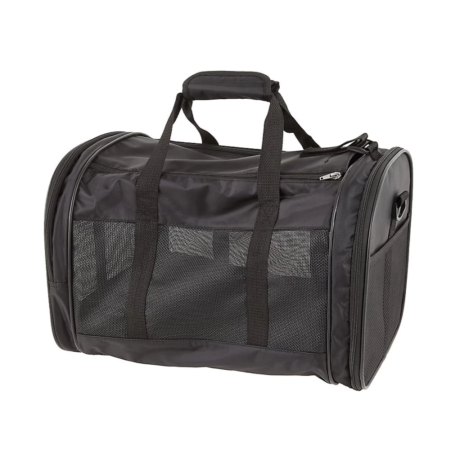PetSmart Whisker City 19-Inch Black Mesh Soft-Sided Cat & Dog Carrier – Lightweight & Ventilated Pet Travel Crate