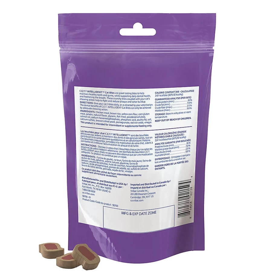 PetSmart Virbac C.E.T. IntelliDent Cat Dental Chews - Tartar Control Cat Treats for Oral Health