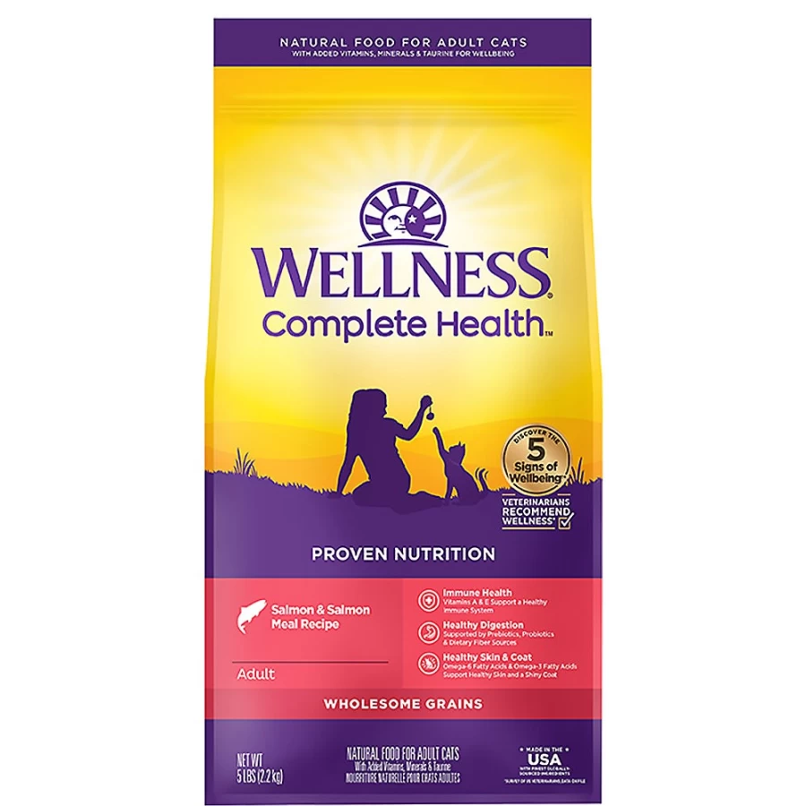 PetSmart Wellness Complete Health Adult Cat Food - Natural Salmon Recipe, Balanced Nutrition for Optimal Health