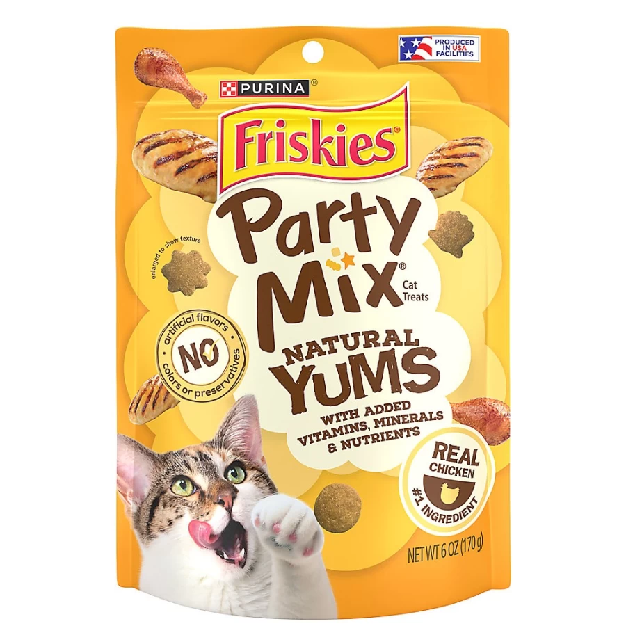 Purina Friskies Natural Yums Chicken Flavor Cat Treats - Crunchy & Irresistible Snacks for Cats by PetSmart