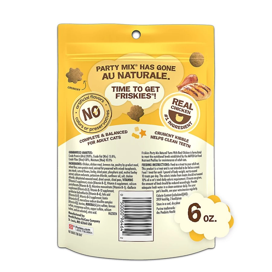 Purina Friskies Natural Yums Chicken Flavor Cat Treats - Crunchy & Irresistible Snacks for Cats by PetSmart