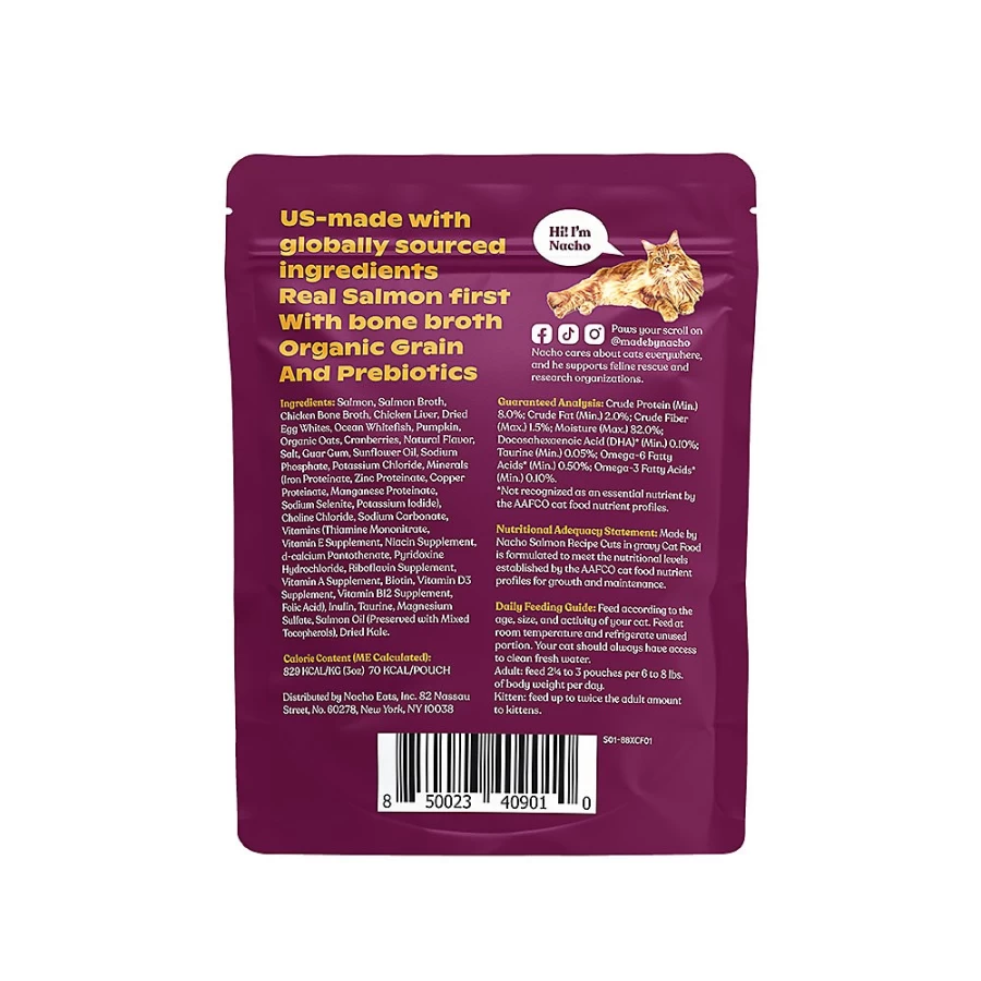 PetSmart Salmon Cat Food 3oz - Grain-Free Cuts in Gravy with Bone Broth, High Protein Wet Food for Cats