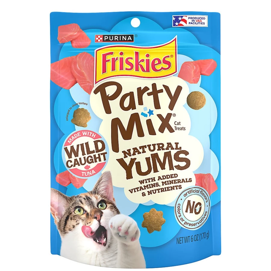 Purina Friskies Tuna Flavor Cat Treats - Natural Yums Party Mix by PetSmart