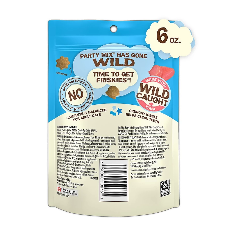Purina Friskies Tuna Flavor Cat Treats - Natural Yums Party Mix by PetSmart