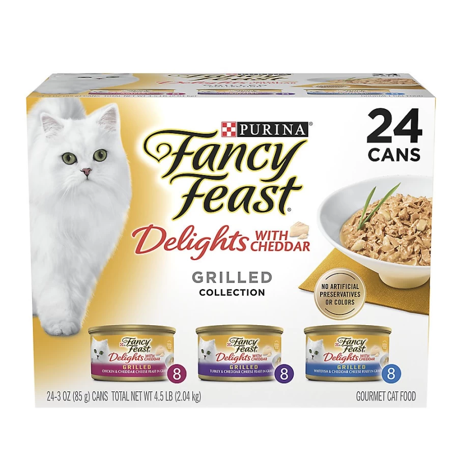 PetSmart Fancy Feast Delights with Cheddar Wet Cat Food for All Life Stages - 5.53 lb Pack