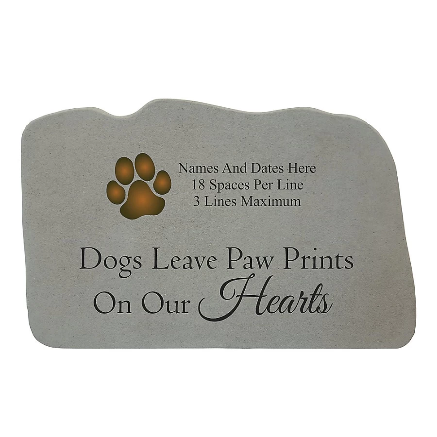 "Personalized Kay Berry Dog Memorial Stone - Custom Paw Print Engraved Pet Grave Marker by PetSmart"