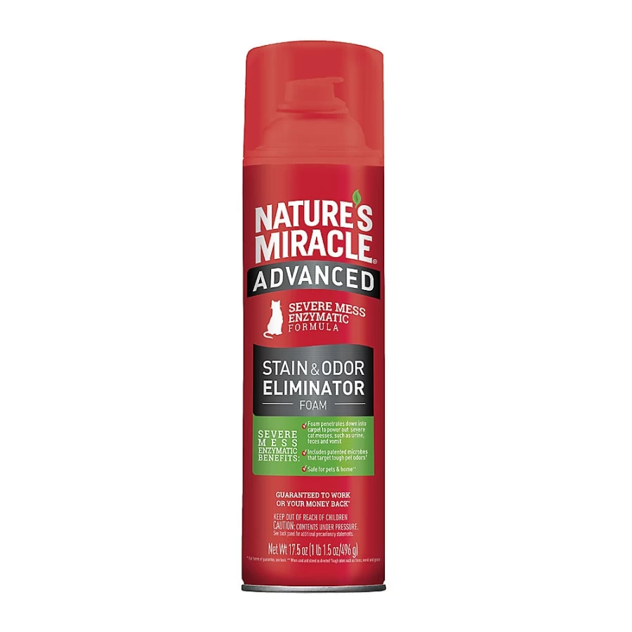 PetSmart Nature's Miracle Advanced Cat Stain & Odor Eliminator Foam - 17.5 oz for Severe Pet Messes