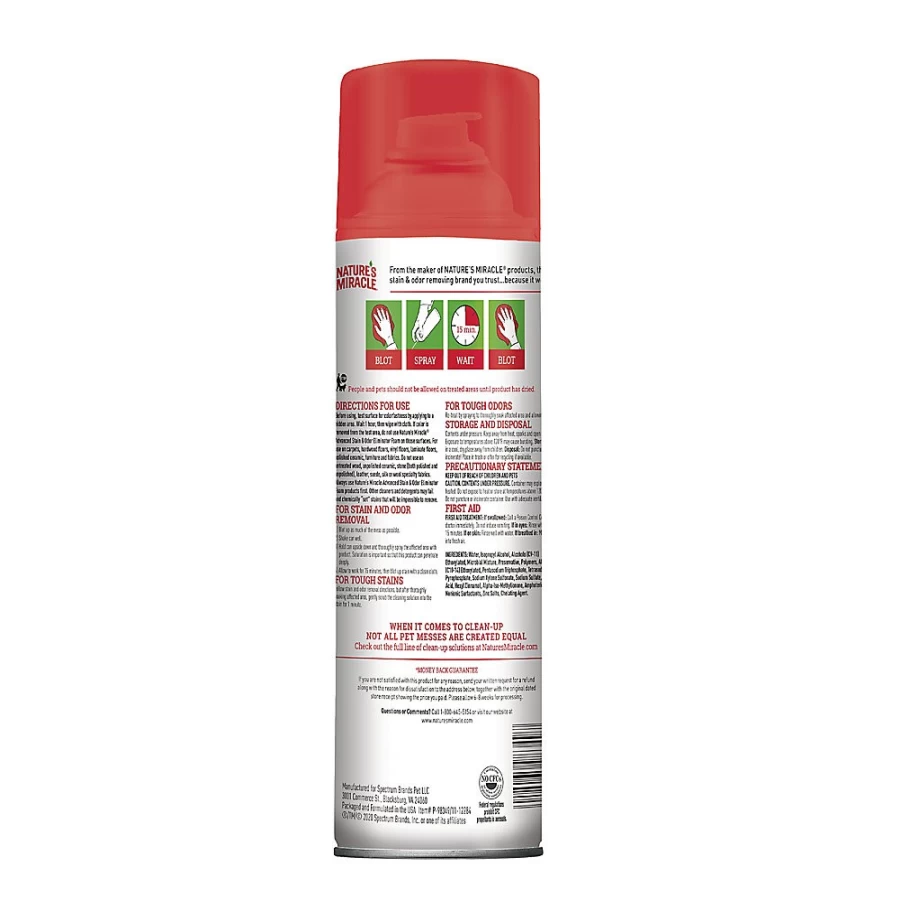PetSmart Nature's Miracle Advanced Cat Stain & Odor Eliminator Foam - 17.5 oz for Severe Pet Messes