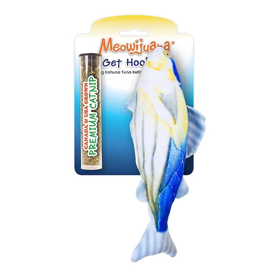 "PetSmart Meowijuana Refillable Catnip Cat Toy - Get Hooked Big Kahuna Tuna for Cats"