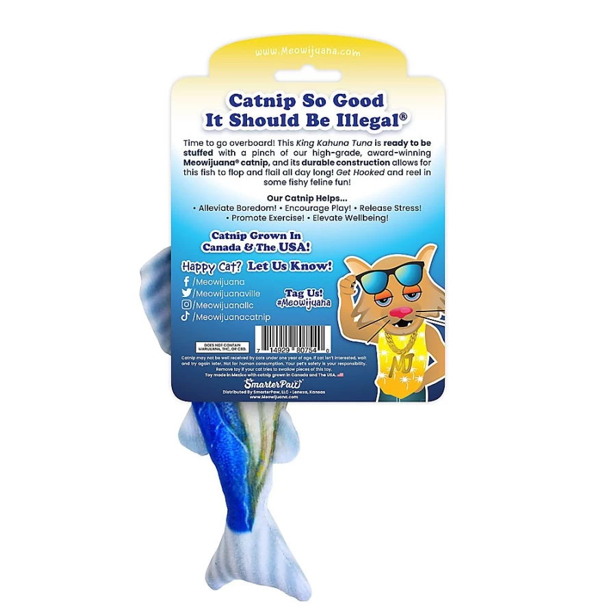 "PetSmart Meowijuana Refillable Catnip Cat Toy - Get Hooked Big Kahuna Tuna for Cats"