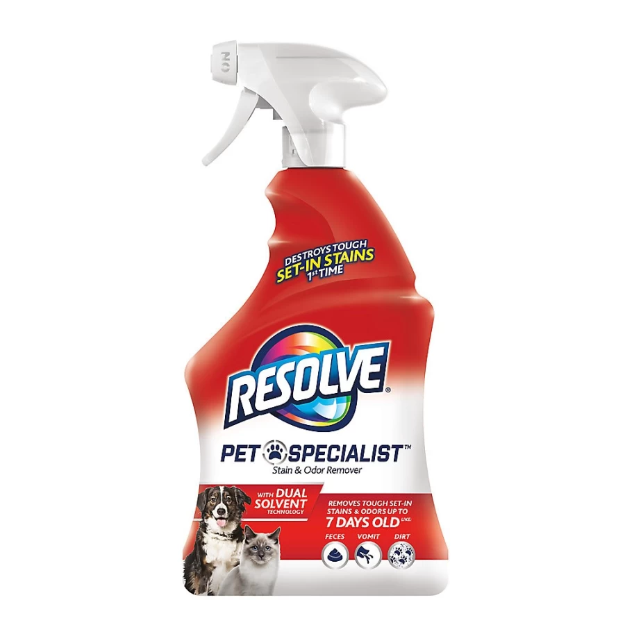 PetSmart Resolve Pet Stain & Odor Remover Spray for Dogs & Cats - Dual Solvent Formula, 32 oz - Eliminates Tough Stains & Smells