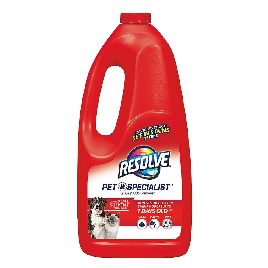 PetSmart Resolve Pet Stain & Odor Remover Refill for Dogs and Cats - Dual Solvent Formula, 60 Fl Oz