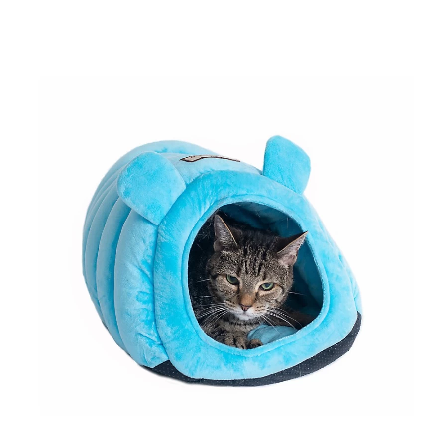 PetSmart Armarkat Luxe Velvet Cornflower Blue Covered Cat Bed - Soft, Cozy & Stylish Pet Bed for Cats