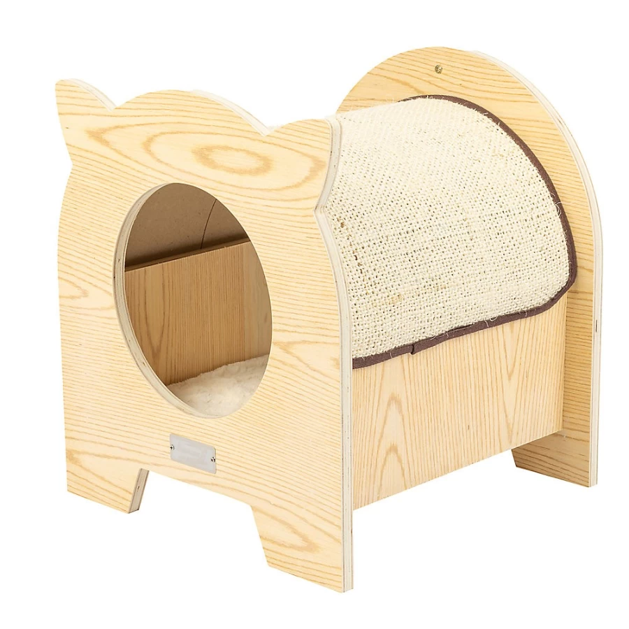 PetSmart Armarkat Wood Cat Scratcher & Hideaway Condo for Indoor Cats