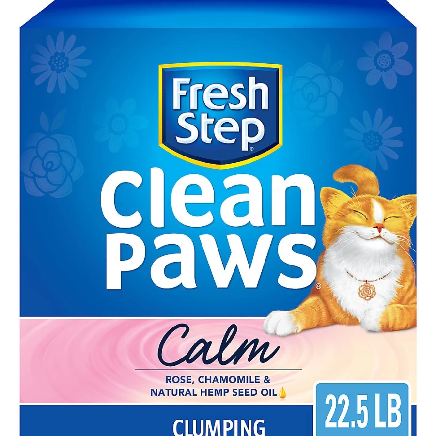 PetSmart Fresh Step Clean Paws Calming Scented Clay Cat Litter - Low Dust, Clumping, Low Tracking Formula