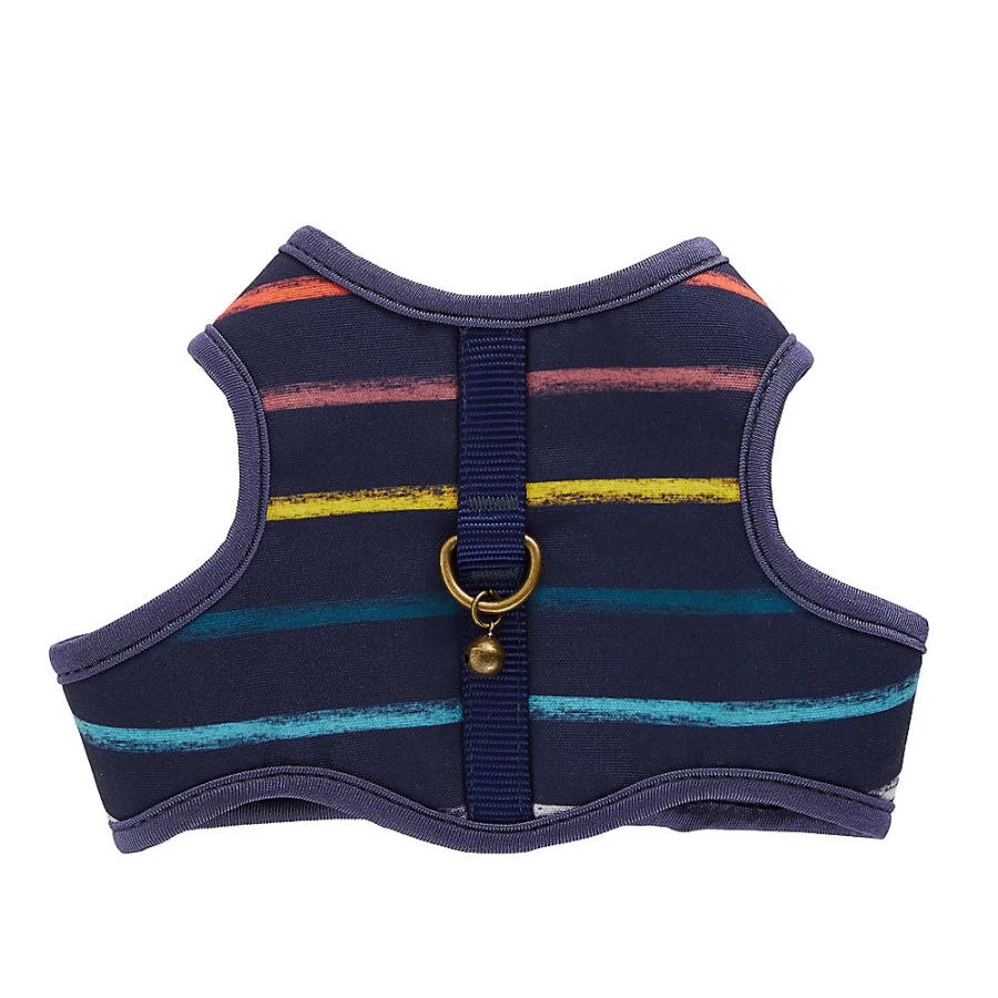 PetSmart Navy Striped Cat Harness and Leash Combo for Safe Outdoor Walks