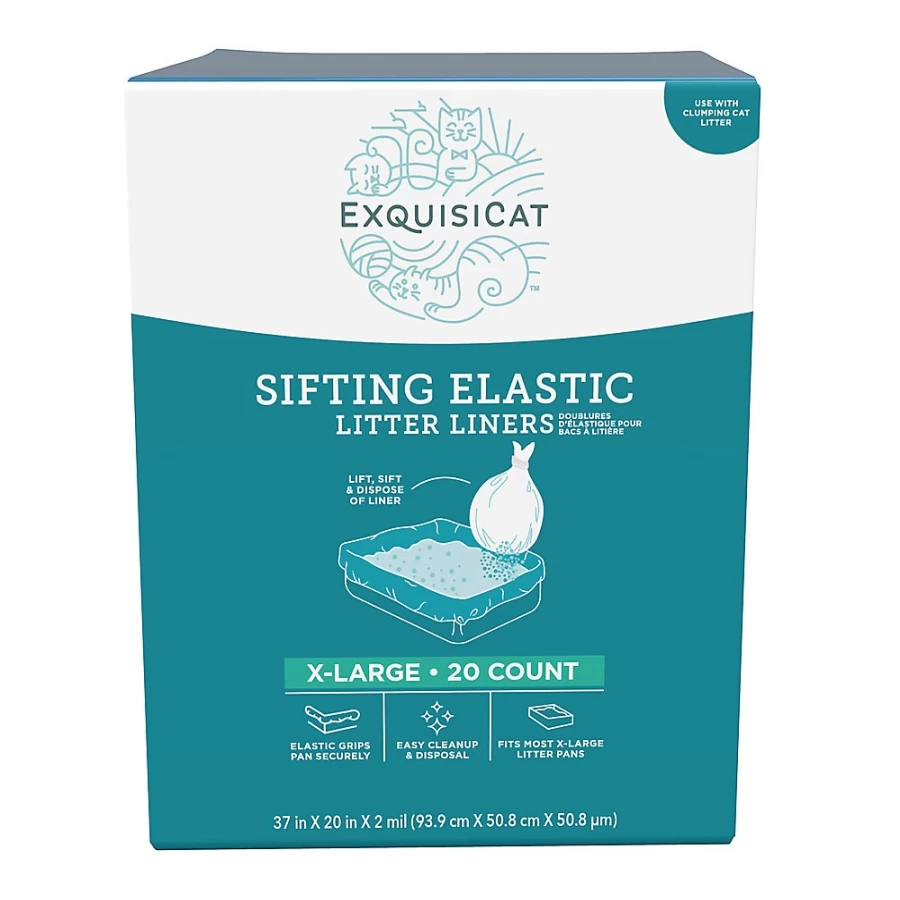 PetSmart ExquisiCat Elastic Sifting Litter Liners for Easy Waste Cleaning