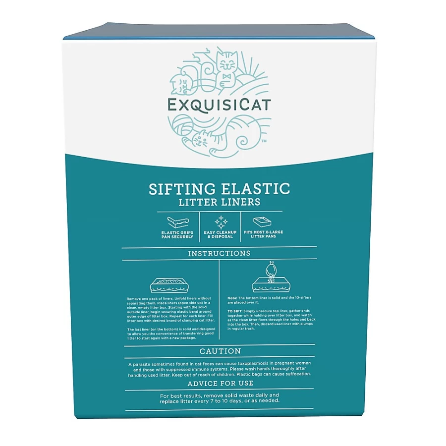 PetSmart ExquisiCat Elastic Sifting Litter Liners for Easy Waste Cleaning