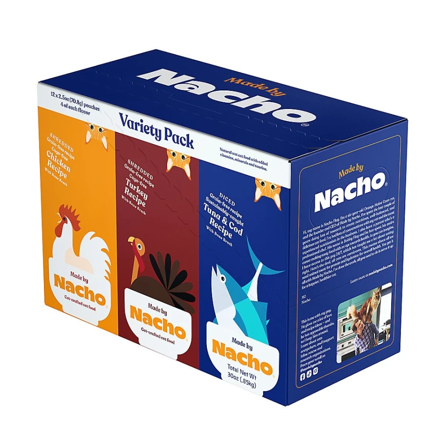 PetSmart Grain-Free Shredded & Diced Wet Cat Food with Bone Broth - Variety Pack, 12 Cans