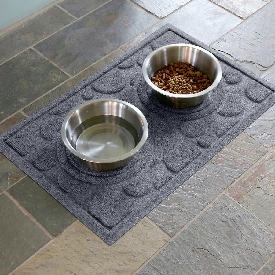PetSmart WaterHog Dots Non-Slip Pet Bowl Mat, 27x18 Inch, Bungalow Flooring Design for Dogs & Cats
