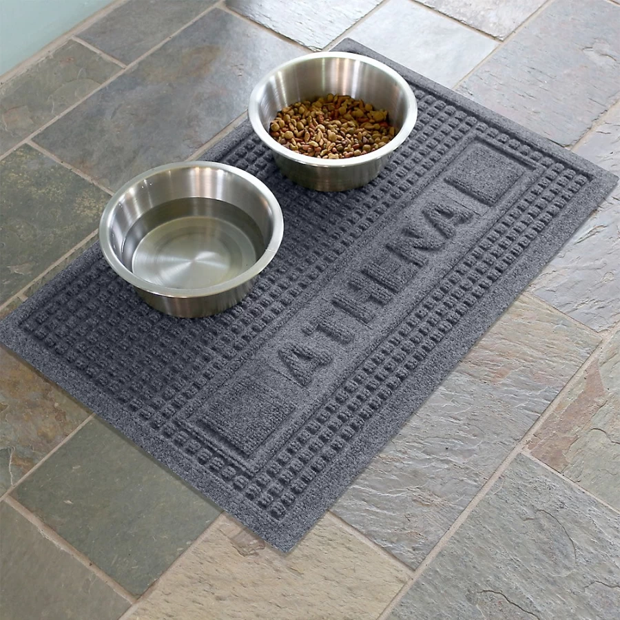 "PetSmart Personalized Bungalow Flooring WaterHog Mat - Non-Slip Dog & Cat Bowl Placemat"