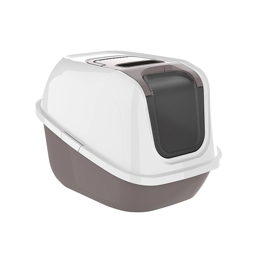 PetSmart ExquisiCat Jumbo Flip-Top Litter Box with Door for Cats – Large Covered Litter Pan with Privacy Hood