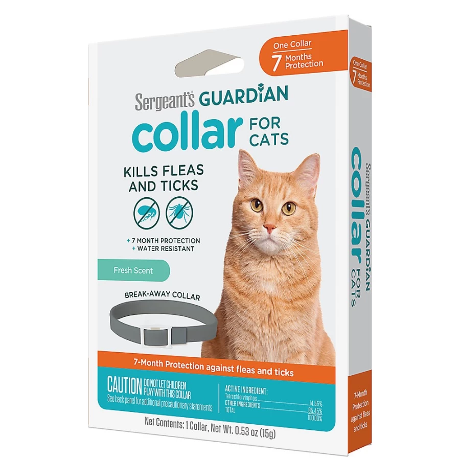 PetSmart Sergeant's Guardian Flea & Tick Collar for Cats – 7-Month Protection Against Fleas & Ticks