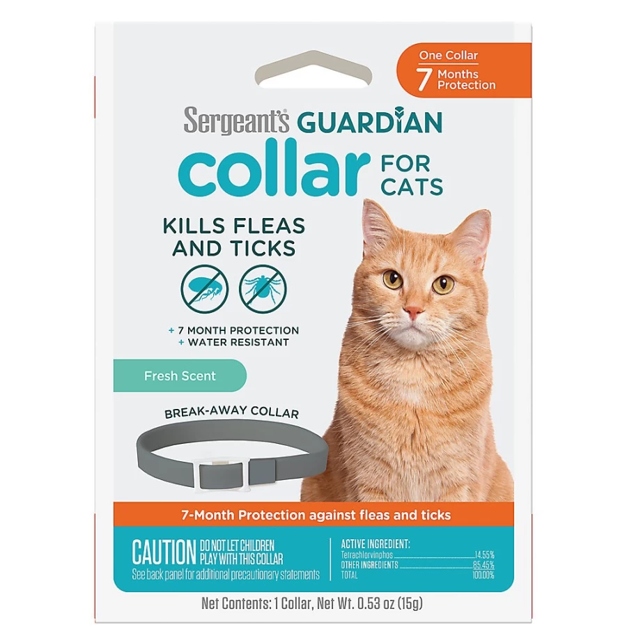 PetSmart Sergeant's Guardian Flea & Tick Collar for Cats – 7-Month Protection Against Fleas & Ticks