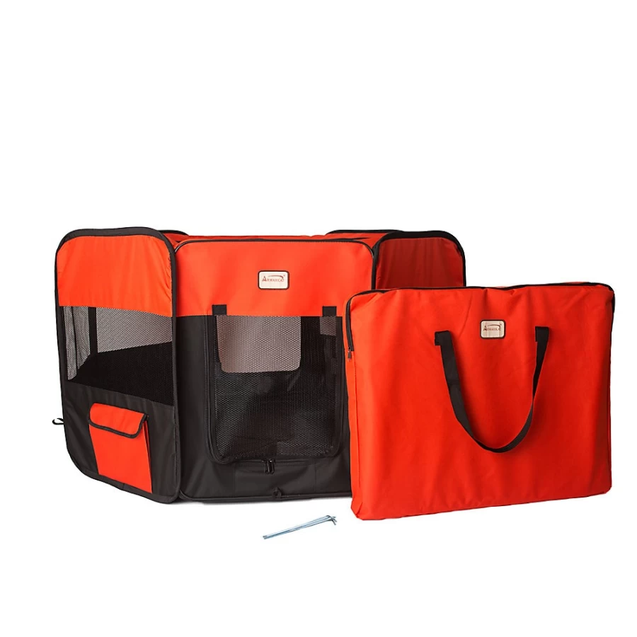 PetSmart Foldable Pet Playpen & Carrier Bag for Dogs and Cats - Portable 49x49x26 Inch Travel Play Pen