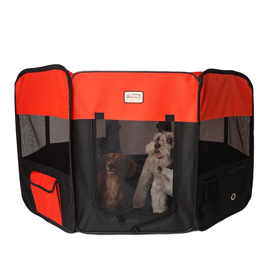 PetSmart Foldable Pet Playpen & Carrier Bag for Dogs and Cats - Portable 49x49x26 Inch Travel Play Pen
