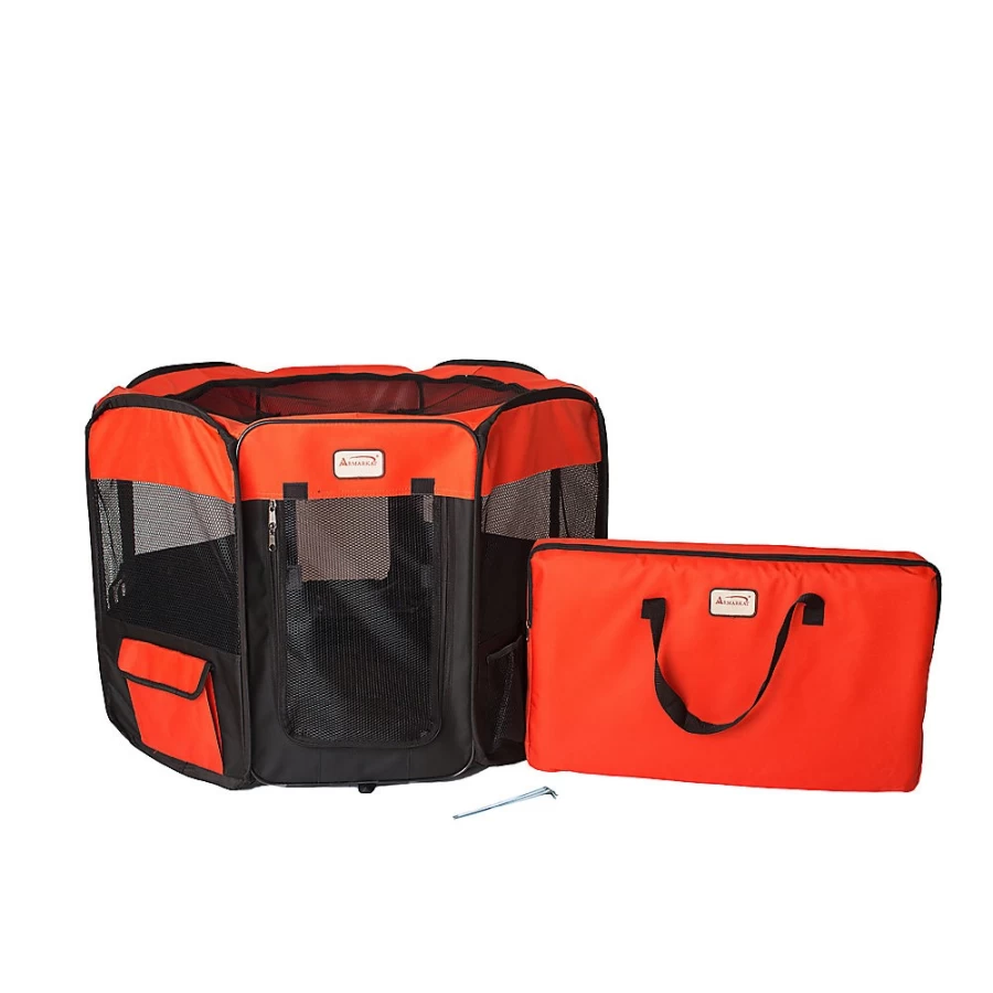 PetSmart Foldable Pet Playpen & Carrier Bag for Dogs and Cats - Portable 36x36x24 Inch Travel Pen