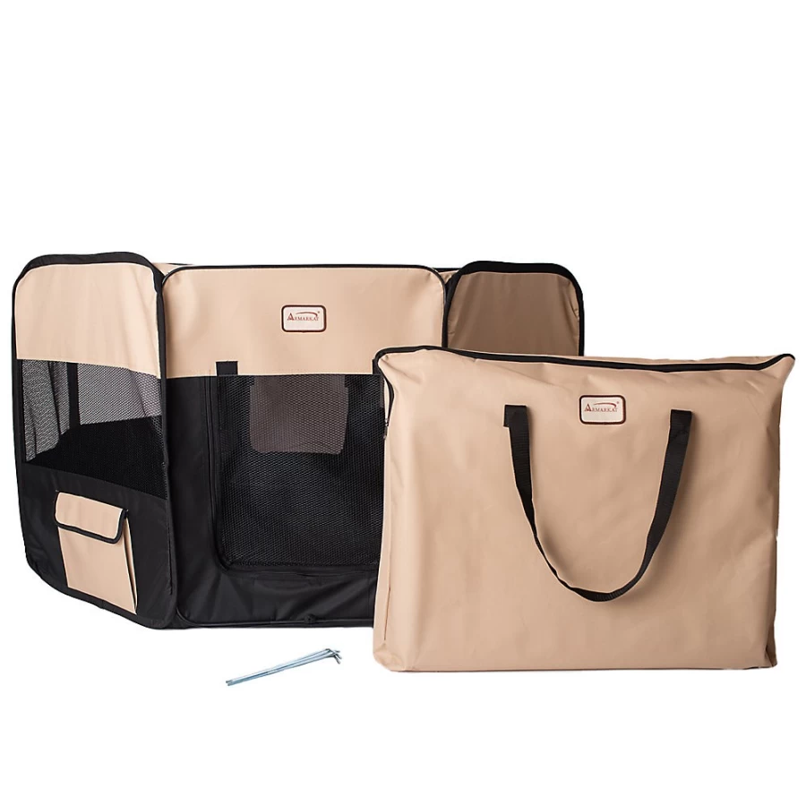 PetSmart Foldable Portable Pet Playpen & Carrier Bag for Dogs and Cats - 49" x 49" x 26" Indoor & Outdoor Use