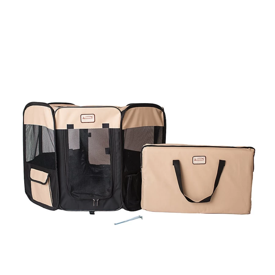 PetSmart Foldable Pet Playpen & Carrier Bag for Dogs and Cats - Portable 36x36x24 Inch Travel Playpen