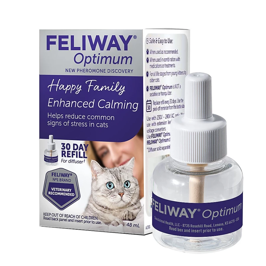 Feliway Optimum Enhanced Calming Refill 48mL for Cats – Reduce Stress & Anxiety – PetSmart