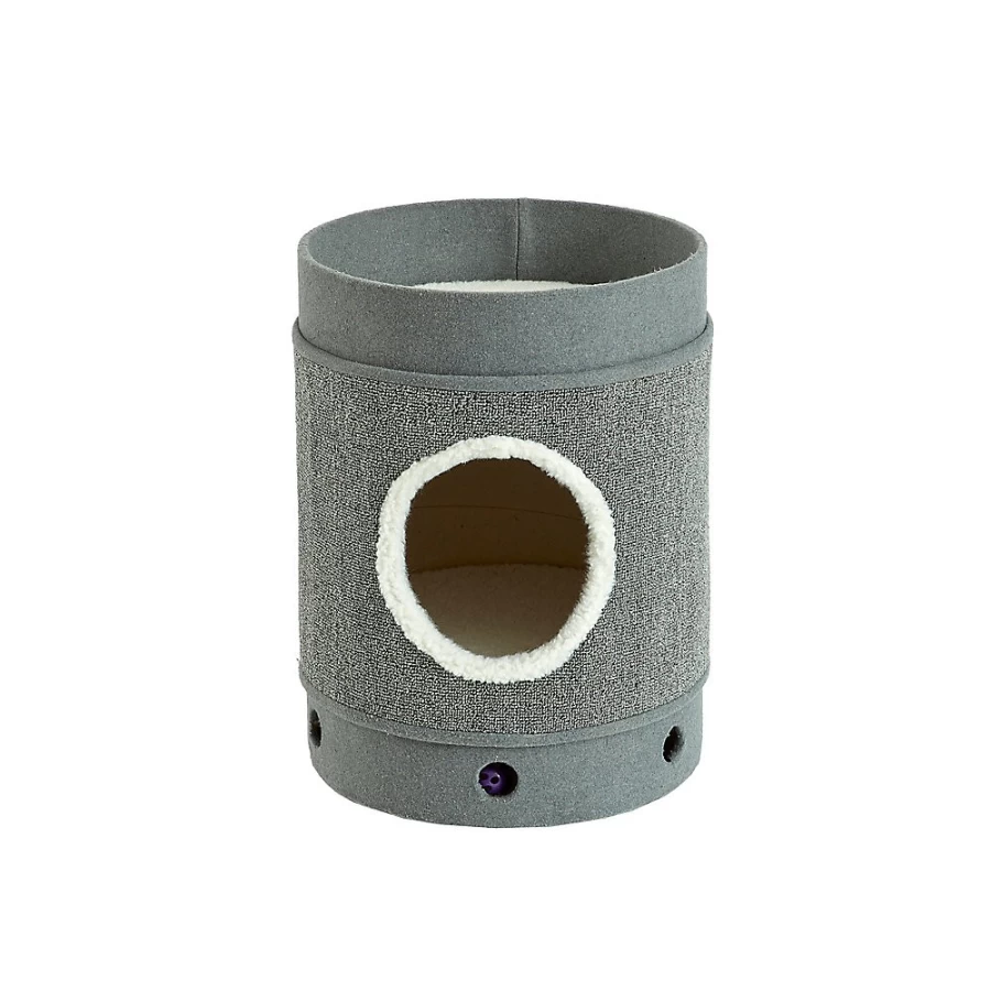 PetSmart Two By Two 20-Inch Grey Felt Cat Condo with Hawthorn for Kittens