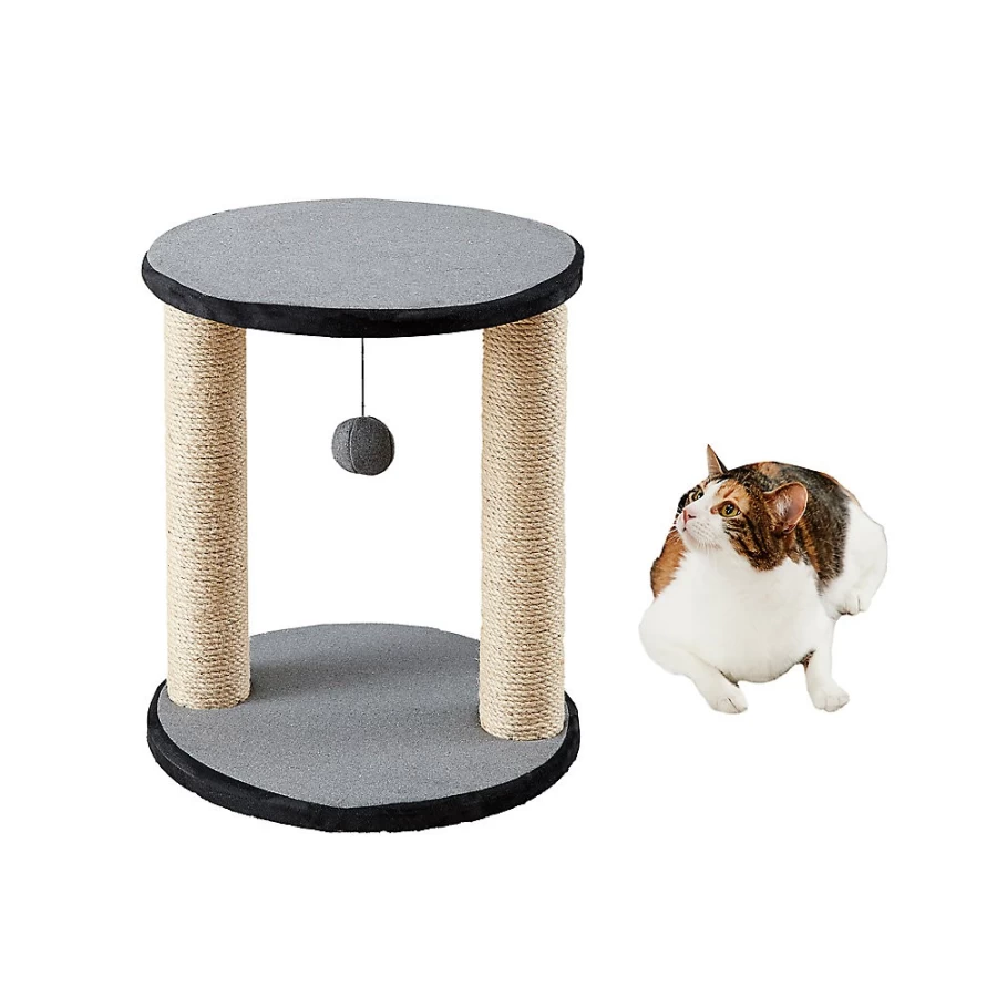 PetSmart Two By Two Cedar Cat Scratching Post - 16.9-Inch Jute Fiber, Grey for Indoor Cats