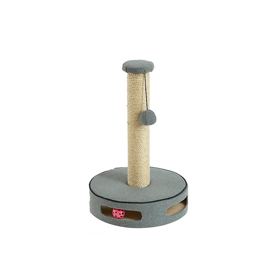 PetSmart Elm 19.7-Inch Grey Jute Cat Scratching Post - Two By Two Design for Cats