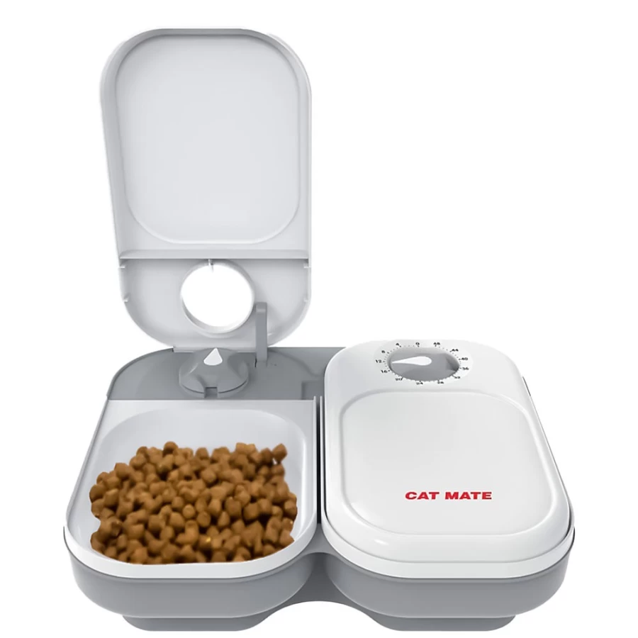 PetSmart Automatic Pet Feeder with Timer - 2-Bowl Cat & Dog Food Dispenser by Cat Mate C200