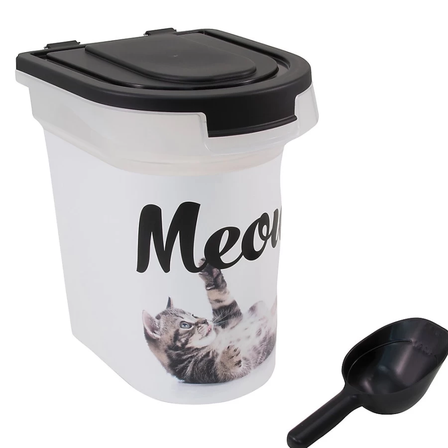 PetSmart 15-lb Paw Prints Meow Kitty Dry Food Storage Container for Cats