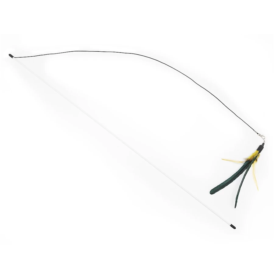 "PetSmart Interactive Cat Toy: Turkey Feather Flyer Lure for Playful Cats"