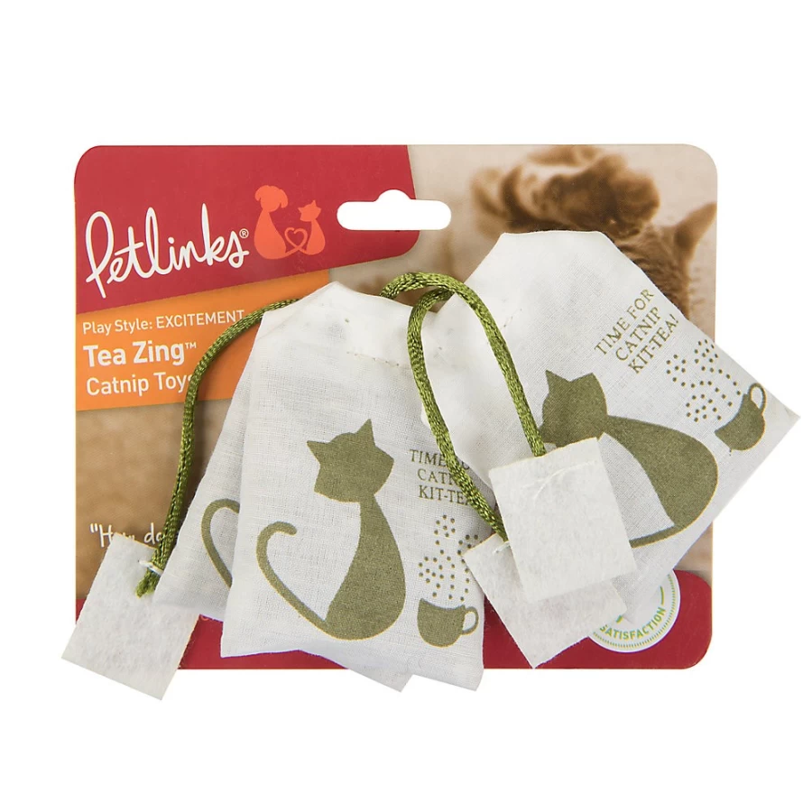 PetSmart 100% Catnip Cat Toys by Petlinks - 3 Pack Tea Zingtrade Play Set for Cats