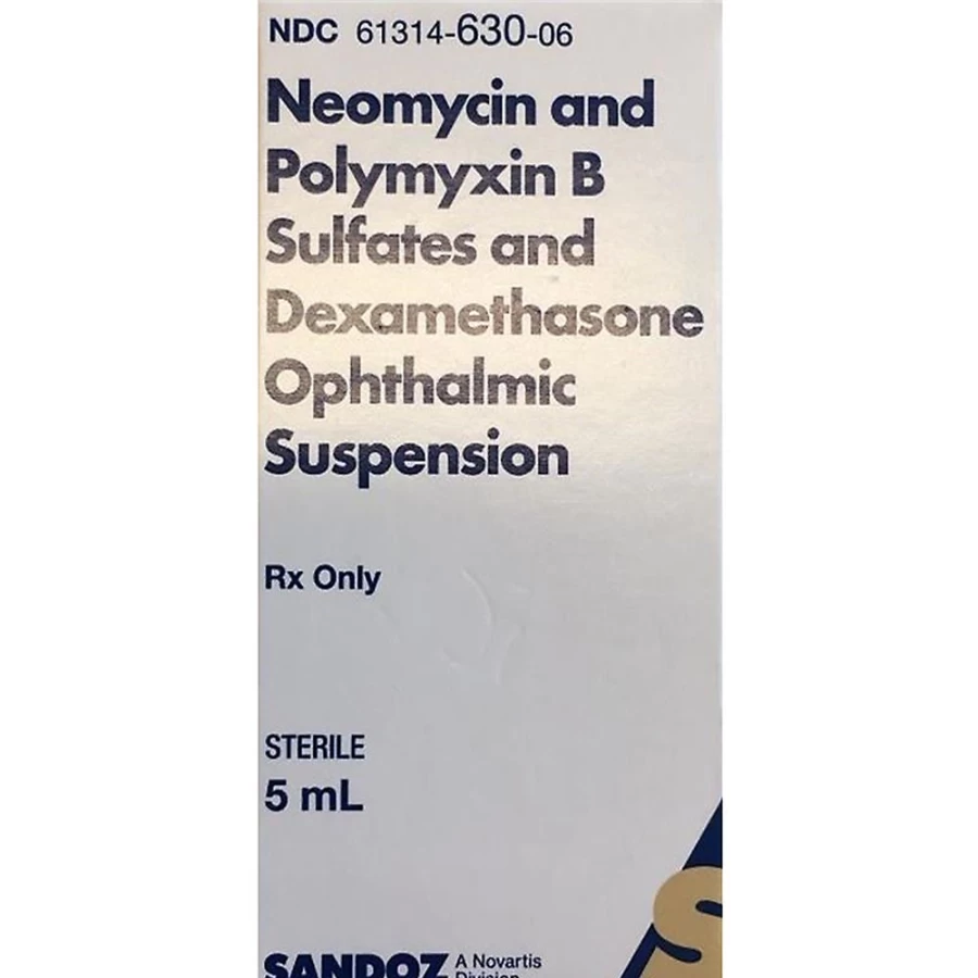 PetSmart Neo Poly Dex Ophthalmic Suspension 5ml - Antibacterial & Anti-Inflammatory Eye Drops for Pets