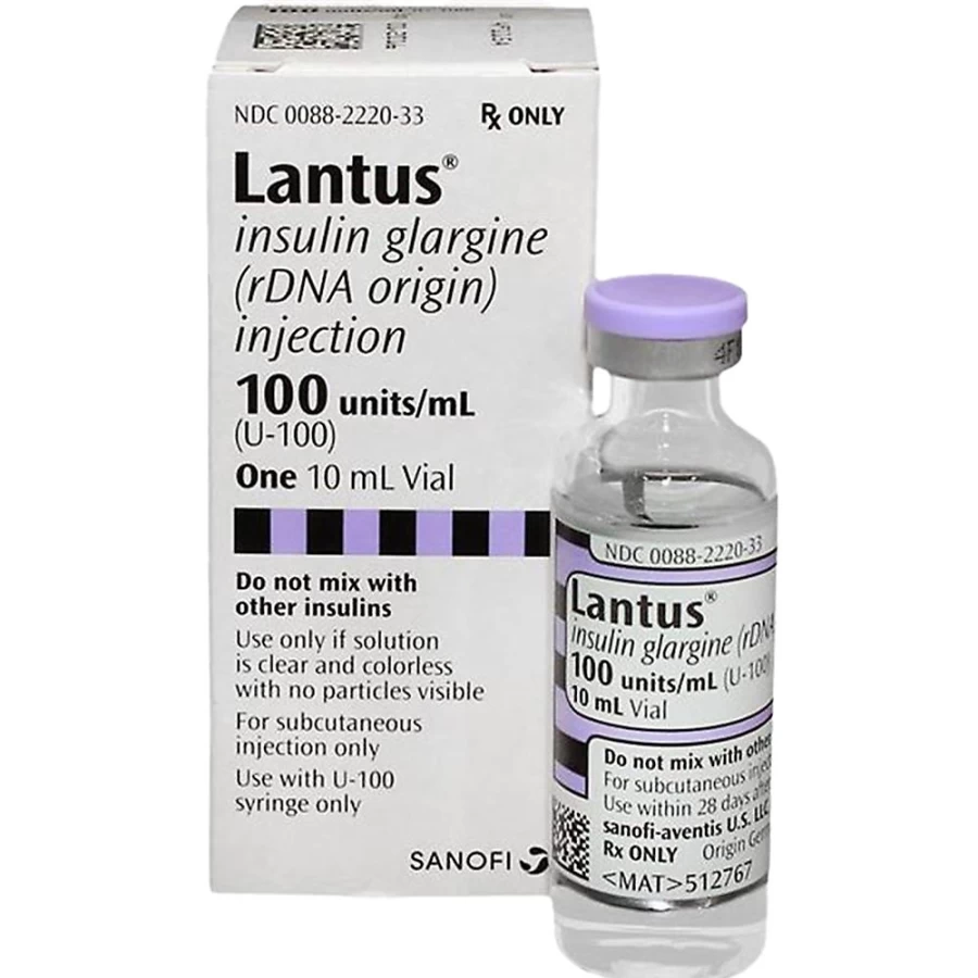PetSmart Lantus Insulin Glargine Injection 100 Units/mL - 10 mL Vial for Diabetes Treatment